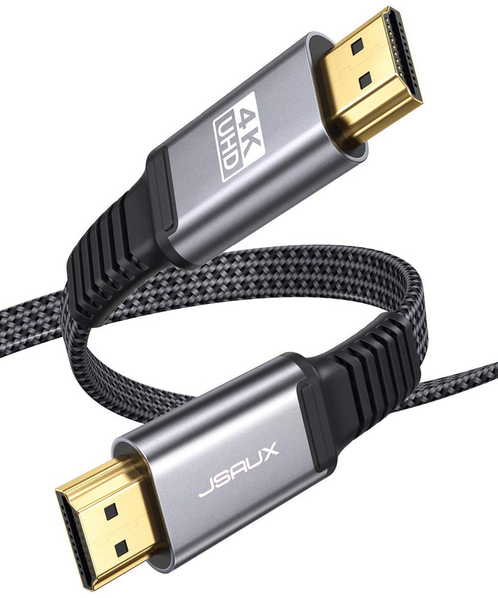 JSAUX HDMI Kabel 4Meter [4K@60Hz,HDMI 2.0,18Gbps] Flach HDMI 2.0 Kabel Highspeed 5M HDMI Nylon Geflo