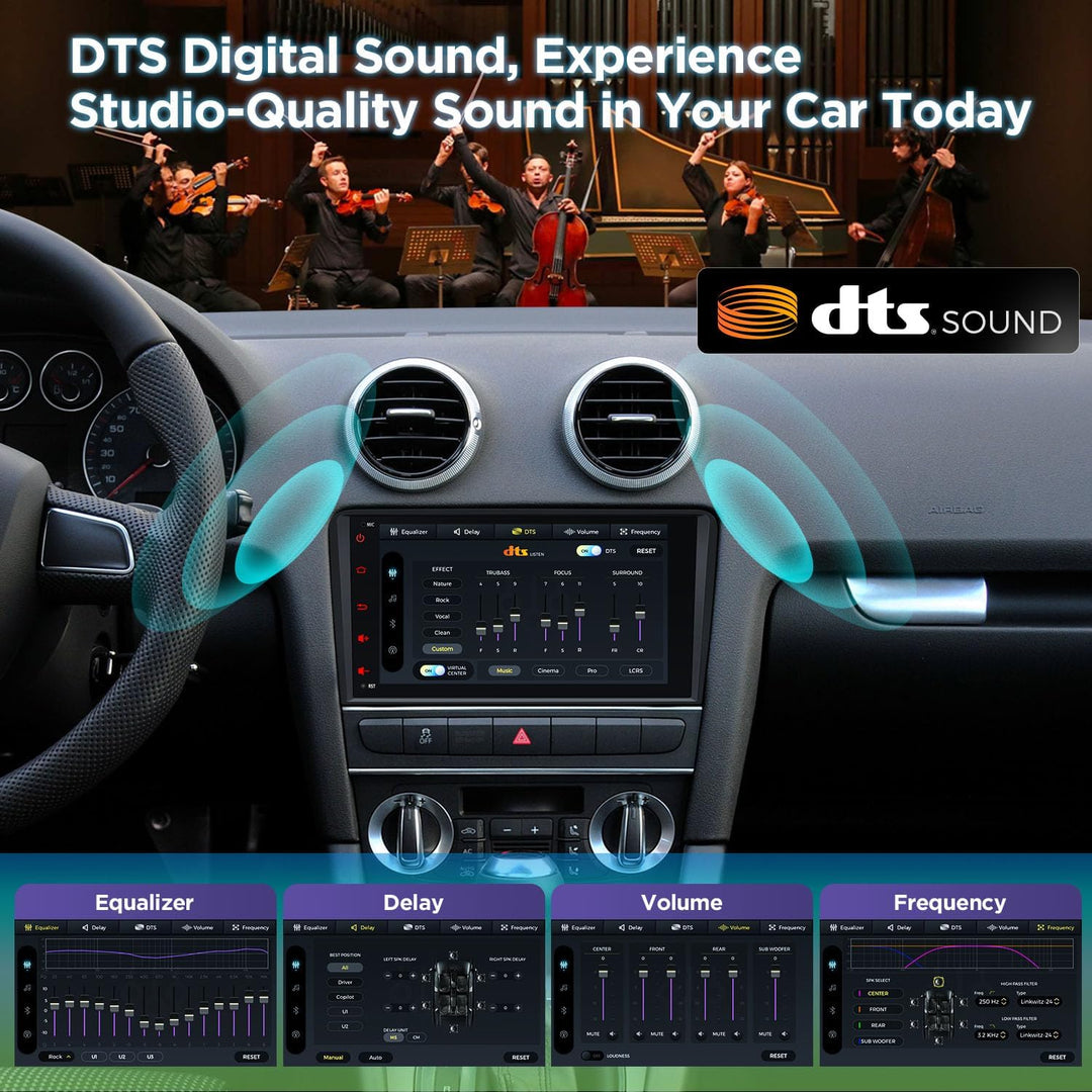 XTRONS Android 12 Autoradio mit Navi für Audi A3 S3 RS3,Snapdragon 665 Octa Core 6GB 128GB,Integrier