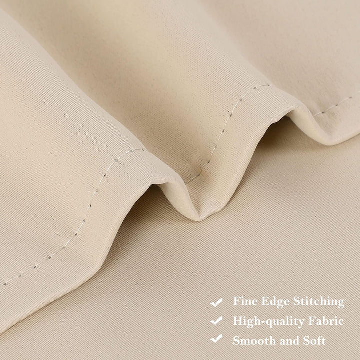 PiccoCasa 2er Set Gardine für Küche Polyester Scheibengardine Kurzgardine Blickdicht Kleine Gardine