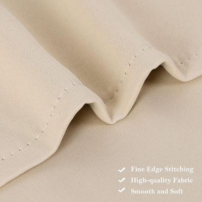 PiccoCasa 2er Set Gardine für Küche Polyester Scheibengardine Kurzgardine Blickdicht Kleine Gardine