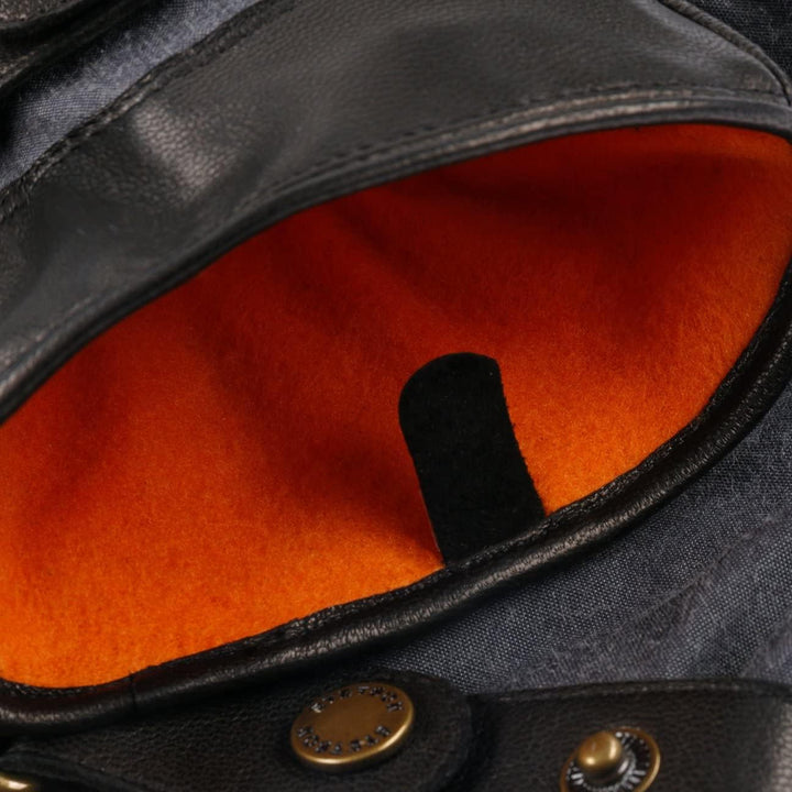 Stetson Nappa Waxed Cotton Lederhandschuhe Herren - Handgefertigt - Handinnenfläche aus 100% Nappale