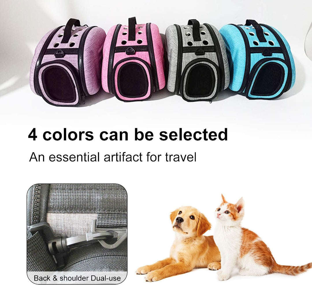 PETCUTE Hundetasche Katzentragetasche Transporttasche Reisen Transportbox für Welpen Tiere Atmungsak