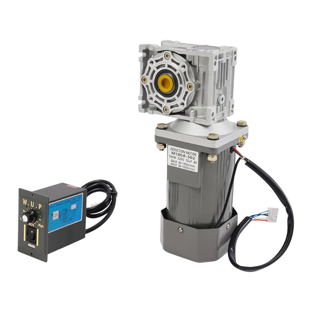 Getriebemotor 220V & 180W Schneckengetriebemotor mit Drehzahlregler - Schneckengetriebe Motor Einste