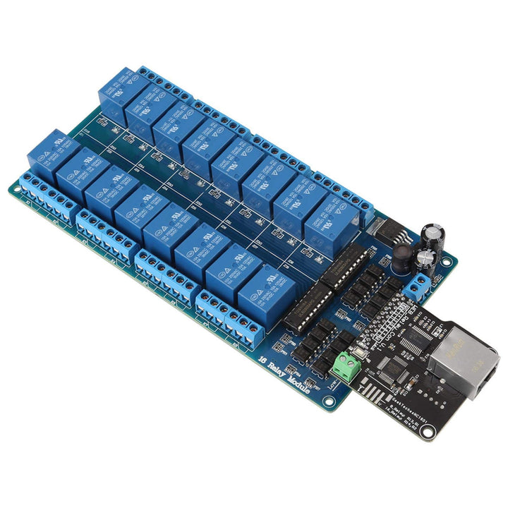 Ethernet-Steuermodul LAN WAN-Netzwerk Web-Server RJ45-Port + 16-Kanal-Relais-Controller-Karte