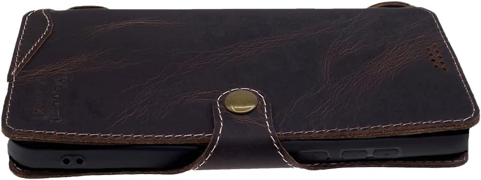 Yogurt Handyhülle für Samsung Galaxy S23 Ultra, Hülle Echtleder Case Ledertasche Lederhülle für Sams