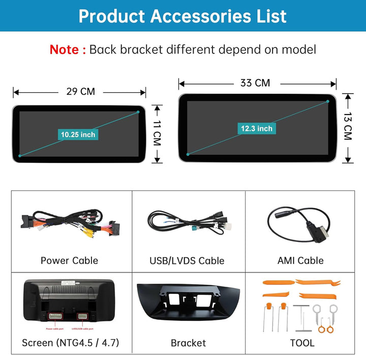 Ninetom Autoradio 10,25 Zoll Touchscreen für 2013-2015 Mercedes Benz A/B-Klasse GLA CLA W176 W246 C1