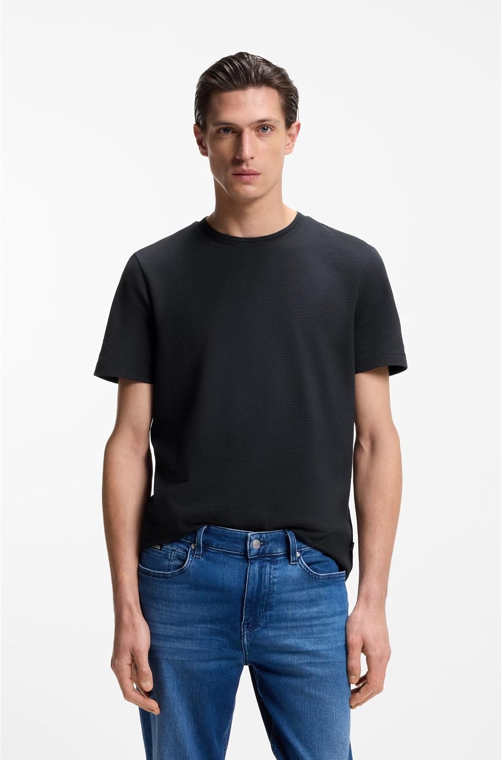BOSS Herren Plain Short Sleeve Crewneck T-Shirt T-Shirt (1er Pack) XS Dunkelblau404, XS Dunkelblau40