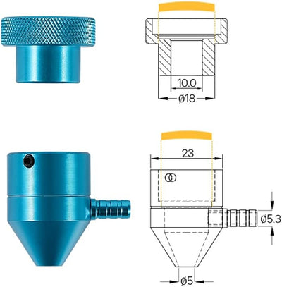 Cloudray k40 CO2 Laser Head 12/18 mm FL50.8 & 16 mm FL25.4 Laserkopf mit Linsenspiegel für K40 Laser