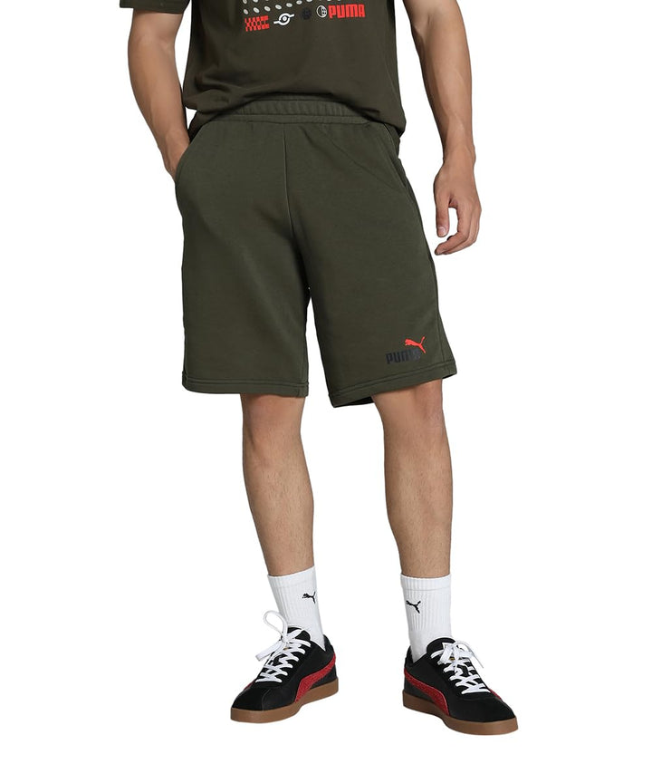 PUMA Herren Classics Graphics AOP Logo Tee Unterhemd, M Dunkles Olivgrün