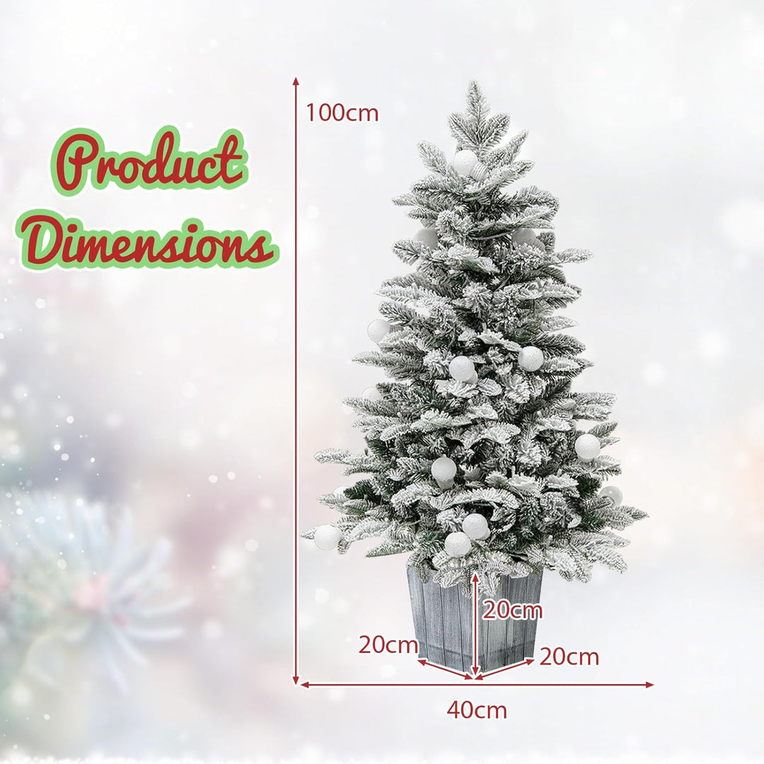 KOMFOTTEU 60 cm Künstlicher Weihnachtsbaum Mini, Christbaum mit LED & 148 Zweige, Kleiner Tannenbaum