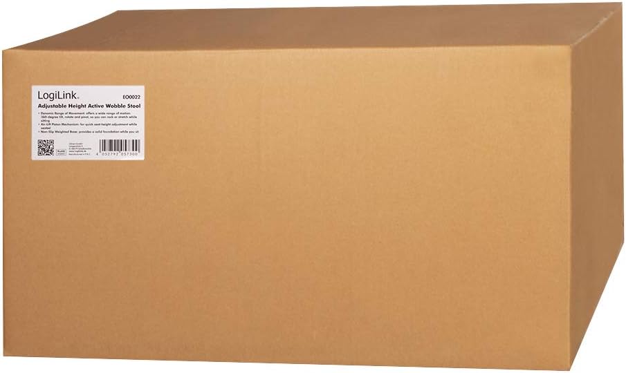 LogiLink EO0022 - Höhenverstellbarer, ergonomischer Bürohocker für eine effektive Reduzierung von Er