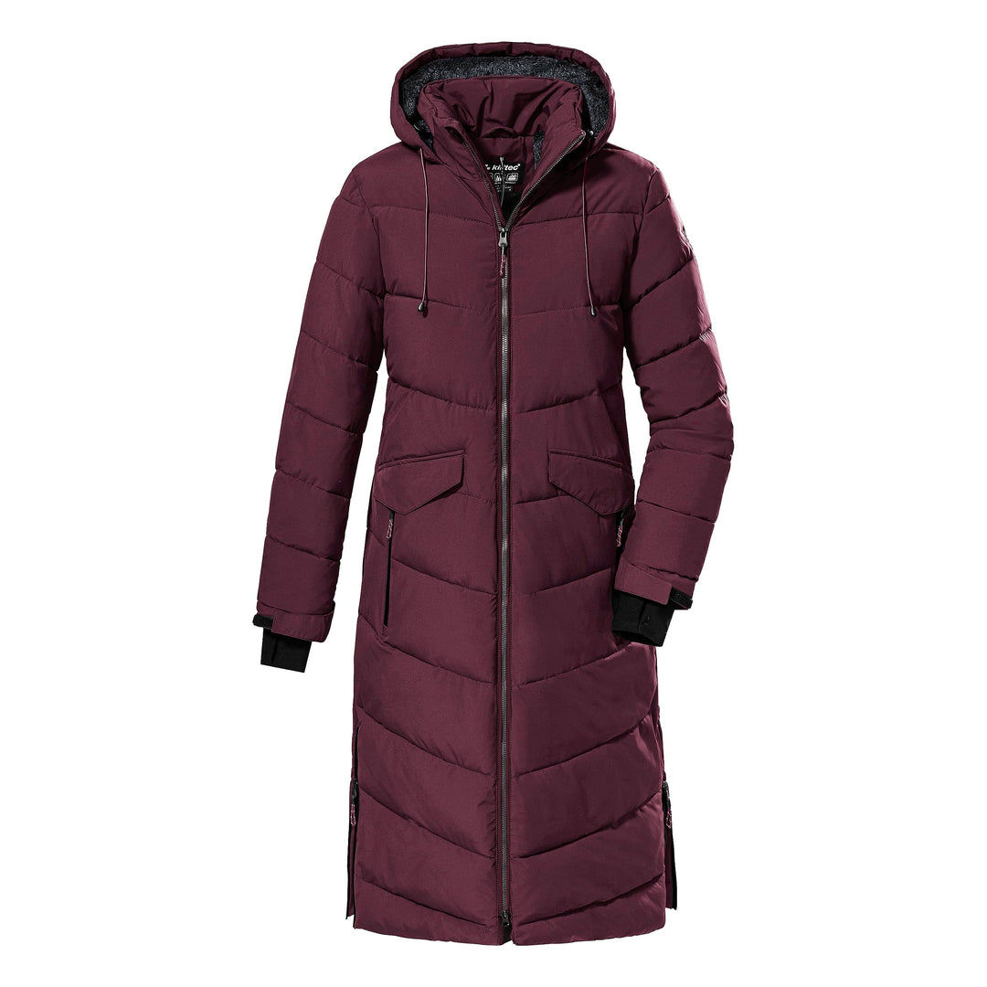 Killtec Damen Kow 62 Wmn Qltd Ct Wintermantel/Mantel in Daunenoptik mit Kapuze 40 Rosa, 40 Rosa