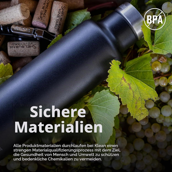 Klean Kanteen Herren Classic Vi Trinkflasche Einheitsgrösse Schwarz, Einheitsgrösse Schwarz