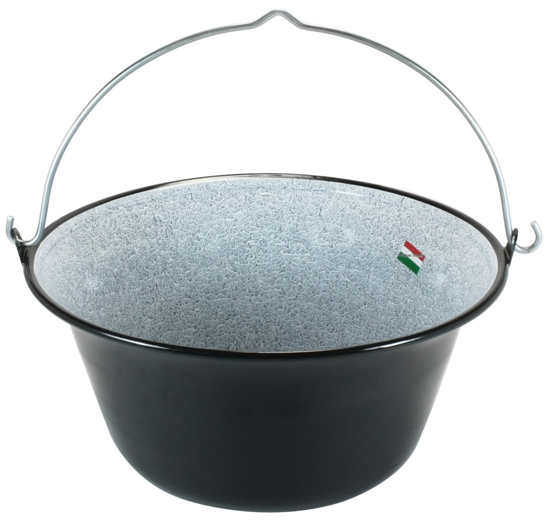 Original ungarischer Gulaschkessel 15 Liter emailliert für Kesselgulasch / Gulaschtopf Glühweinkesse