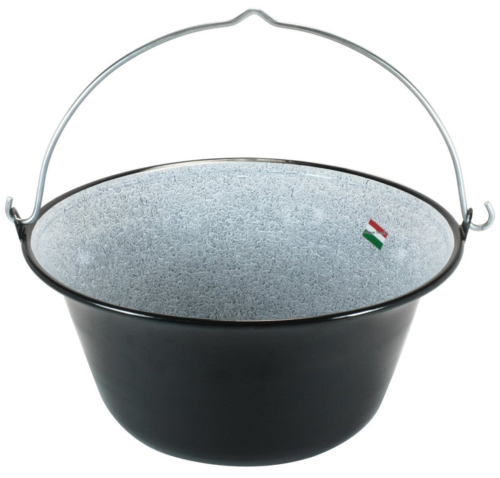 Original ungarischer Gulaschkessel 15 Liter emailliert für Kesselgulasch / Gulaschtopf Glühweinkesse