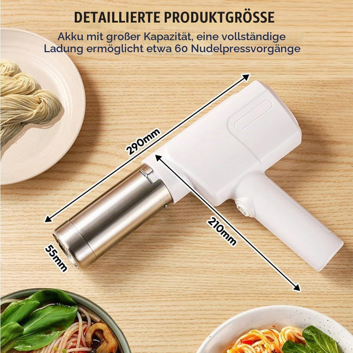 Elektrische Nudelmaschine Handheld, Tragbare Elektrische Nudel Presse 2000mAh, Automatische Wiederau