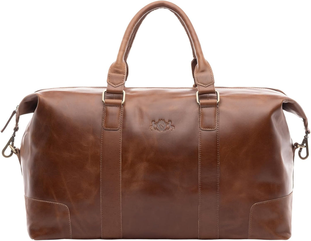 SID & VAIN grosse XL Reisetasche echt Leder - Sporttasche gross Jeremy gross - Weekender Handgepäck