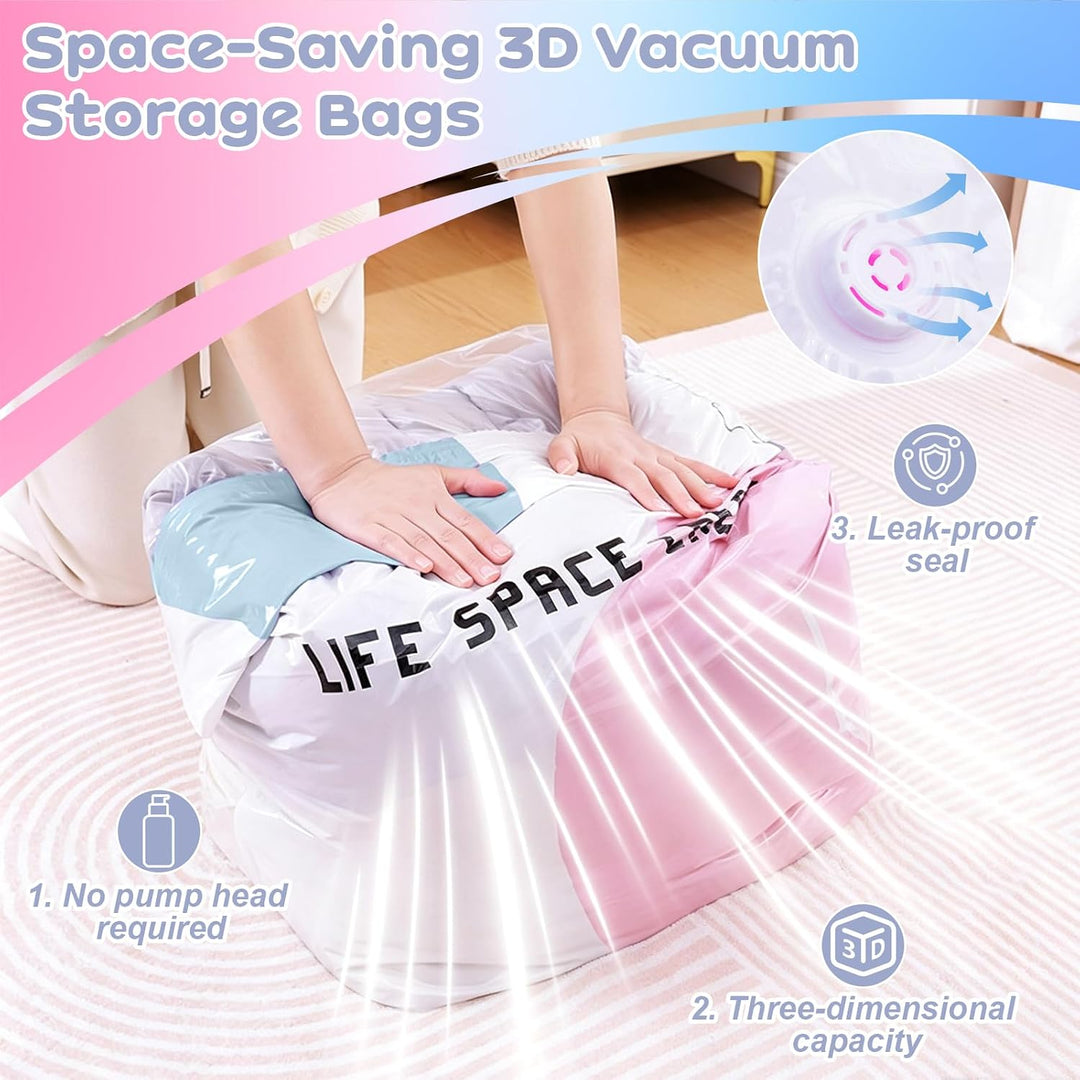 No-Pump Large Vacuum Storage Compression Bags, Vakuumbeutel Ohne Pumpe | Wiederverwendbar Vakuum Auf