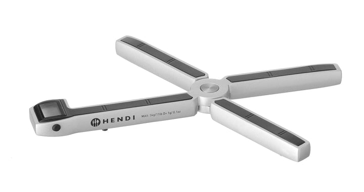 HENDI Zusammenklappbare Küchenwaage, digital, für max 5 kg, wiegt mit Präzision, mit LCD-Display, Ge