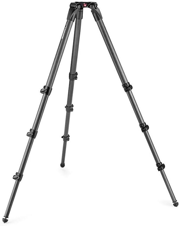 Manfrotto 504X Fluid-Videokopf mit 536 Carbon-Einbeinstativ, Stativ und Videokopf-Kit aus Premium-Ko