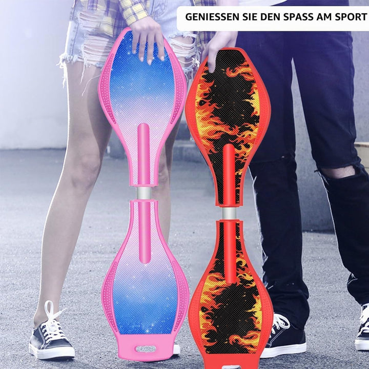 ERNAN Waveboard- Compact Lightweight Caster Board Kids/Teens. Waveboard Kinder Street Surfen Caster