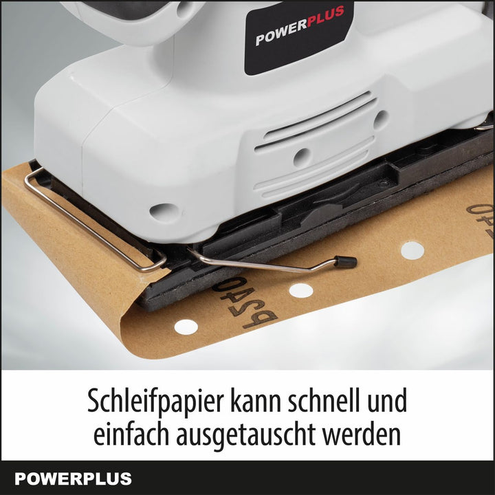 Powerplus Elektro-Schwingschleifer POWC40100 - Schleifmaschine 150W - Schleifpapier 185 x 90 mm - 24