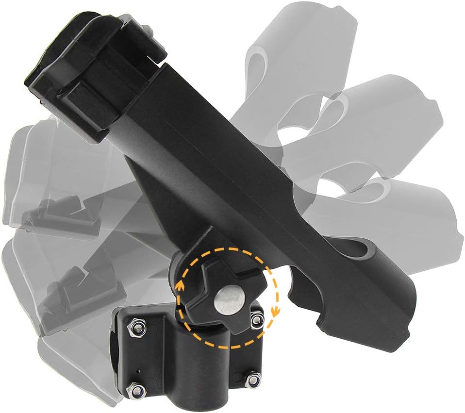 Rutenhalter für Boot Kajak - 2 x Angelrutenhalter Stabil 360 Grad Drehbar und einfach stellbar