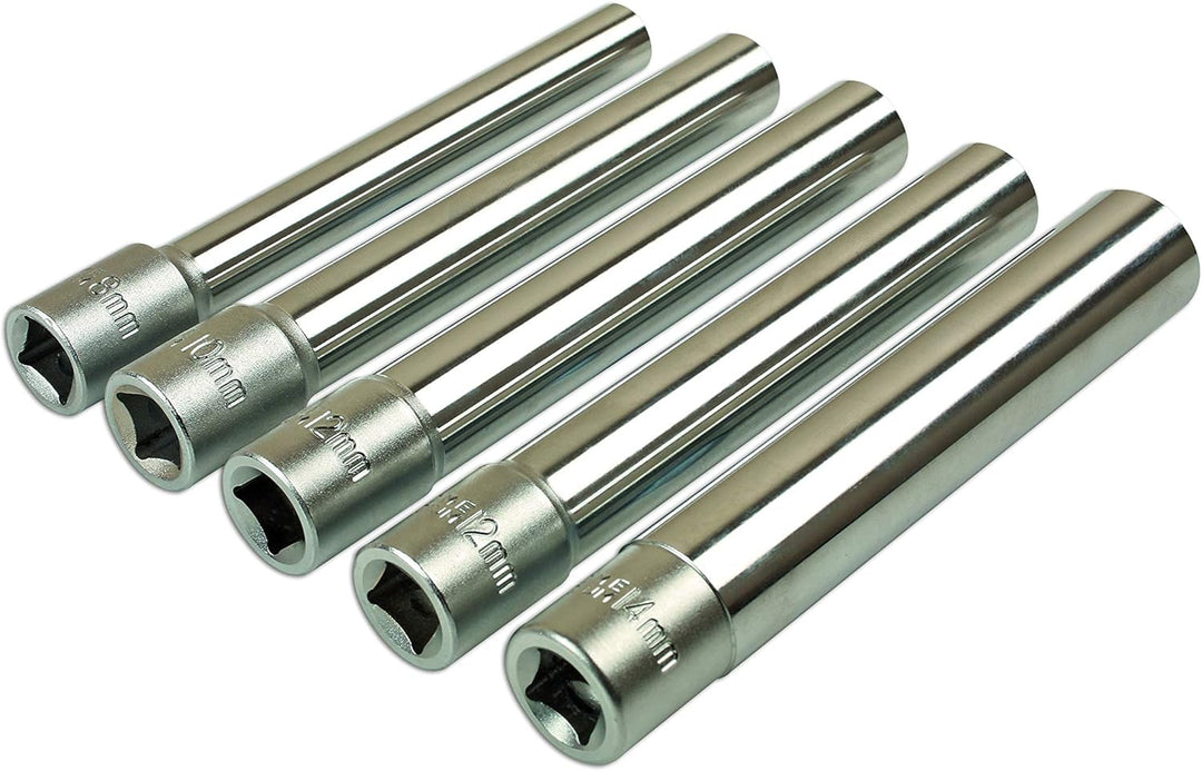 Laser 7032 Steckschlüssel-Set, extra lang, mehrfarbig, 3/8 Zoll, 5-teilig