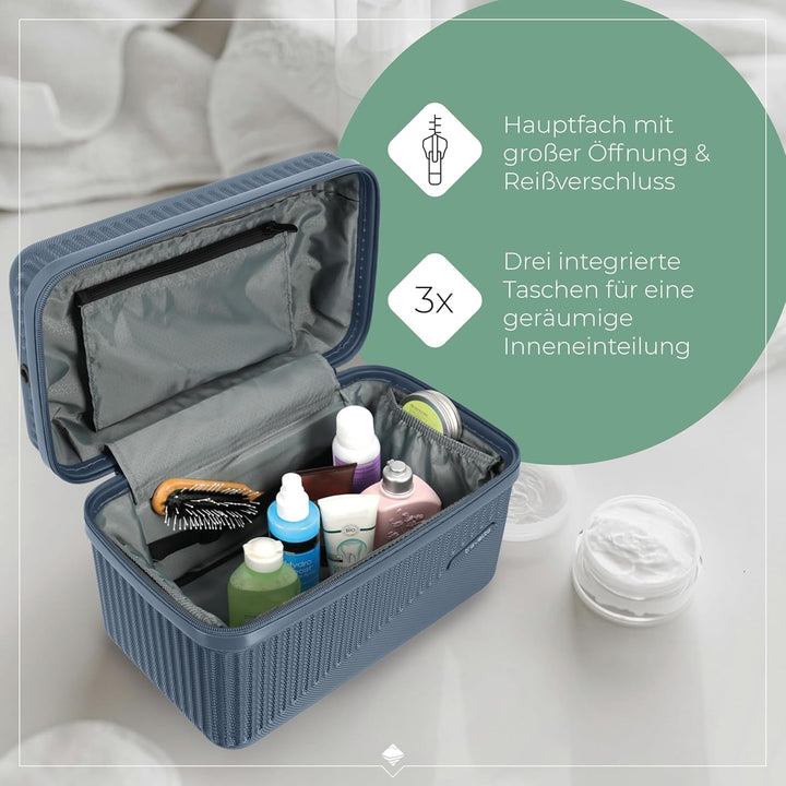 travelite Beautycase Hartschale Handgepäck, Bali, Kosmetikkoffer mit Organizer -und Aufsteckfunktion