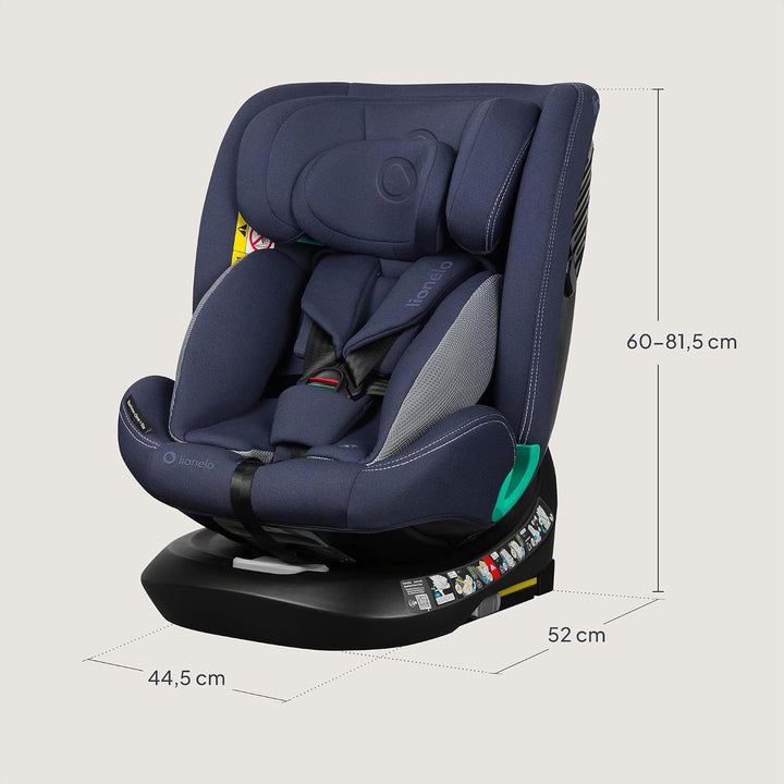 Lionelo Bastiaan i-Size One 360o drehbarer Autositz für Kinder von 40-150 cm, Montage in Fahrtrichtu
