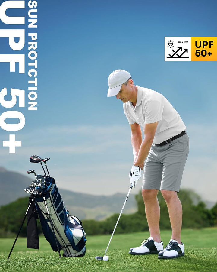 33,000ft Herren 11” Golf Shorts UPF 50+ Kurze Golfhose mit 5 Taschen | Leicht, Schnelltrockend, Atmu