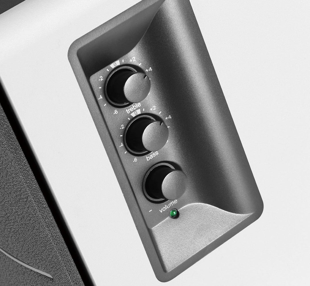 Aktivboxen Edifier Studio R1280T 2.0 weiss/silber Weiss Ohne Bluetooth und Digitaleingänge Single