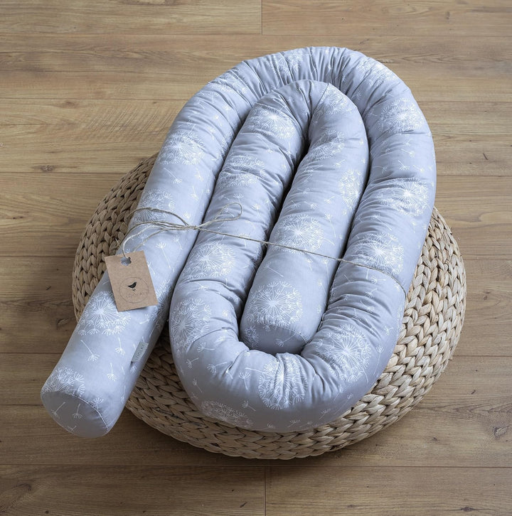 LOOLAY Stilvoller Zugluftstopper – Rolle aus Bio-Baumwolle – Handgefertigtes Deko-Kissen(PastelBlume