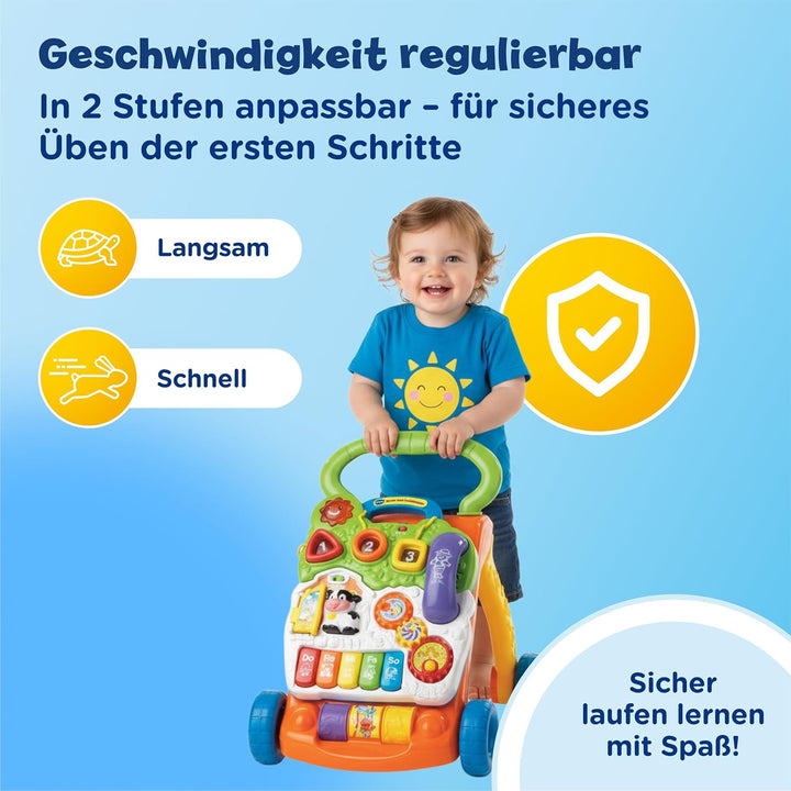 VTech Baby 80-077064 - Spiel und Laufwagen, Normalverpackung, Bunt-Grün/Orange