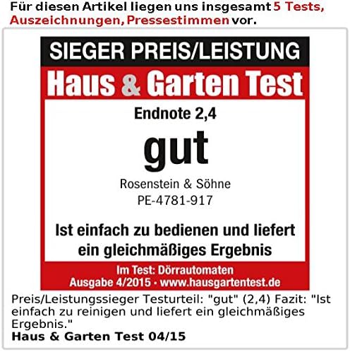 Rosenstein & Söhne Dörrapparat: Dörrautomat DH-25 mit 5 Dörr-Einsätzen