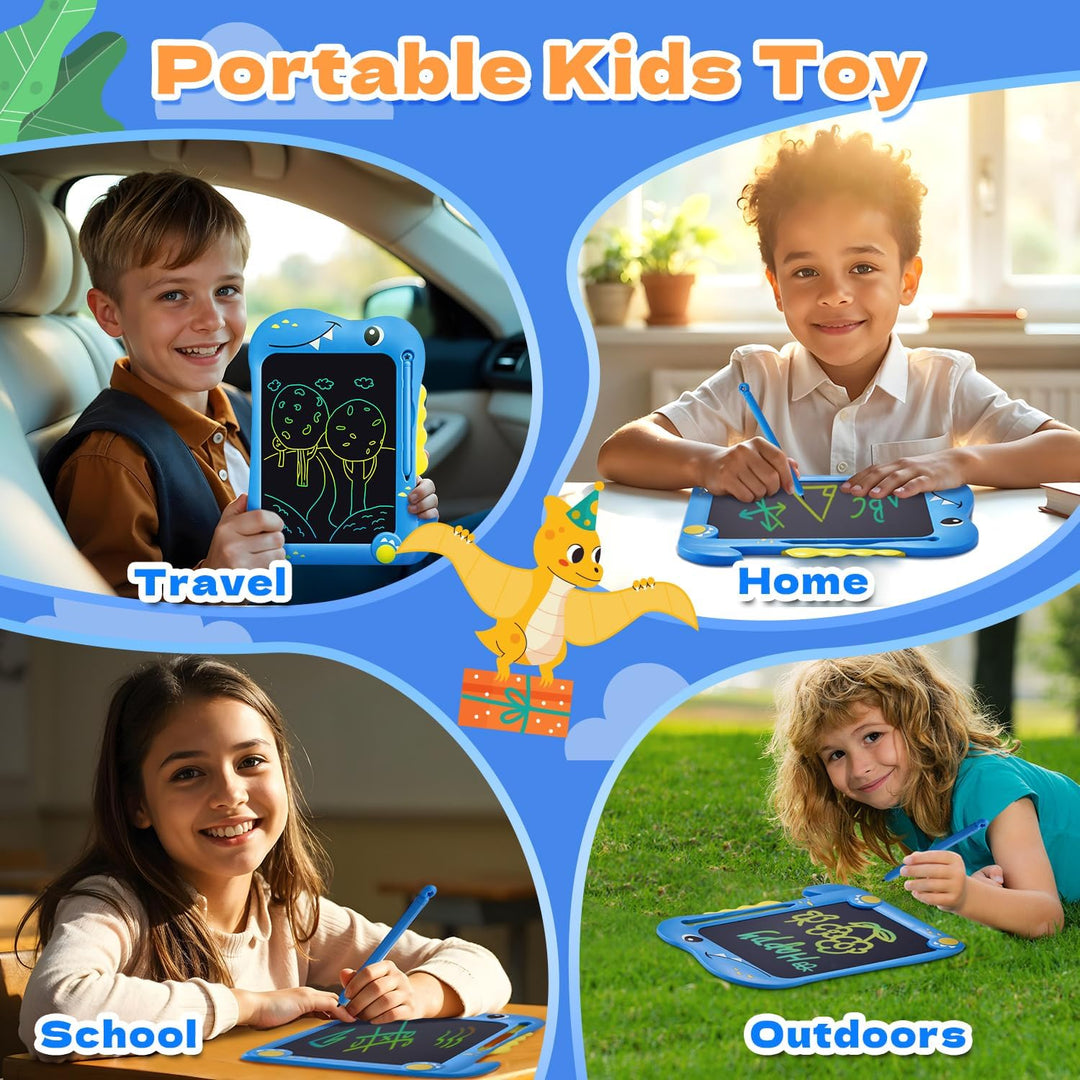 POPERFUN LCD Schreibtafel Kinder 8.5 Zoll Dinosaurier Spielzeug ab 3 4 5 6 7 8 Jahre alt Junge Mädch