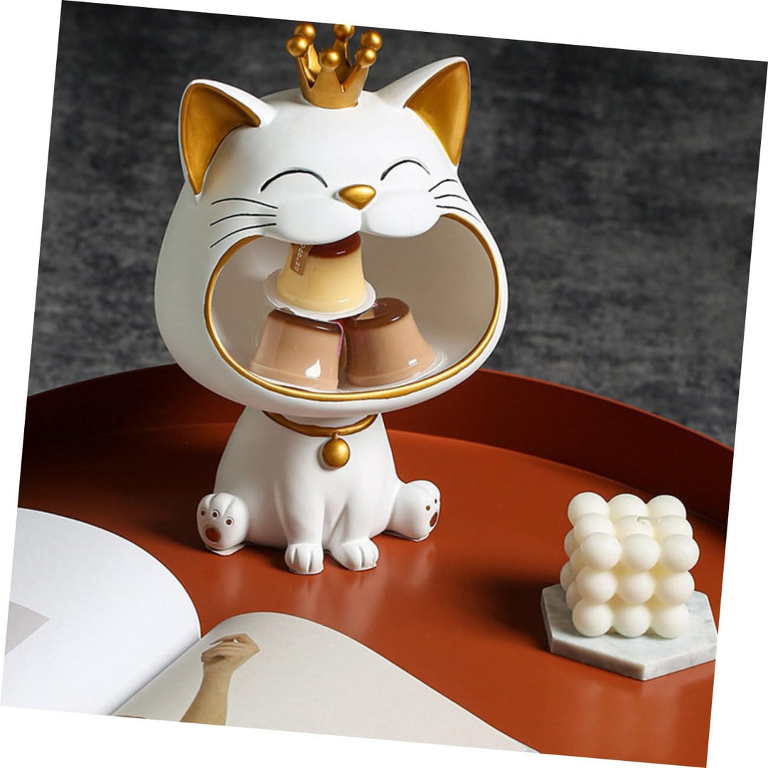 Cabilock 1stk Glückliche Katzenverzierung Chip Und Dip Bowl Snackschale Schmuckschale Schmuck Verans