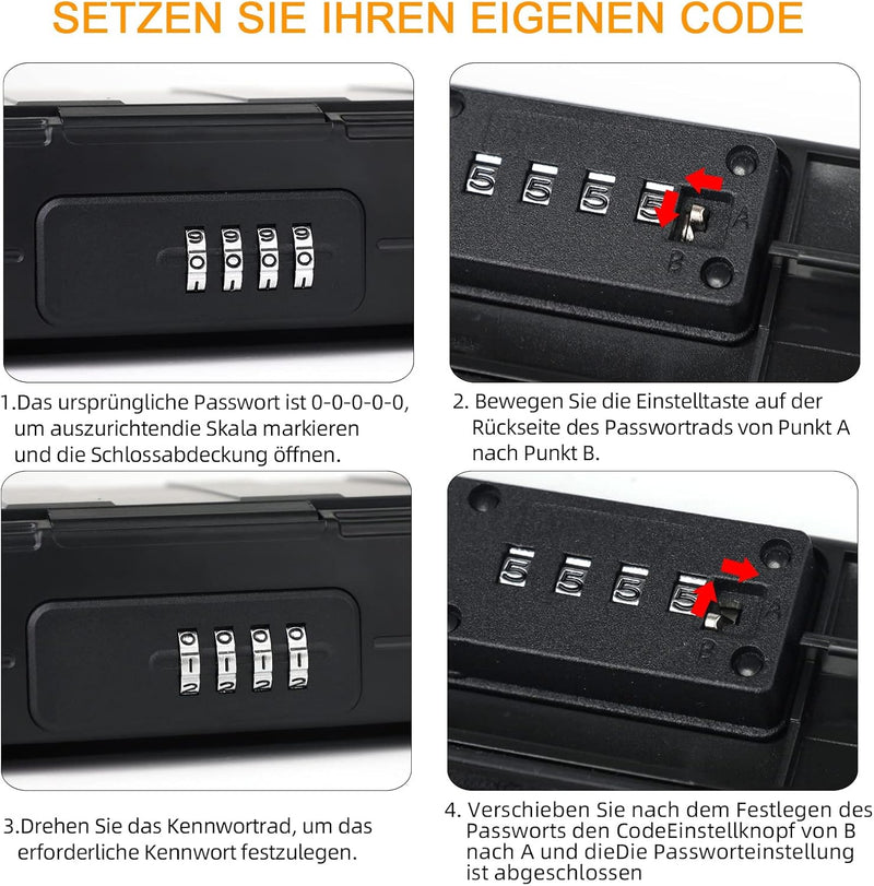 NBYT-Kombinations- tragbarer Safe, Geldkasten, Strand Safe, Strand Wertsachen Safe, Code veränderbar