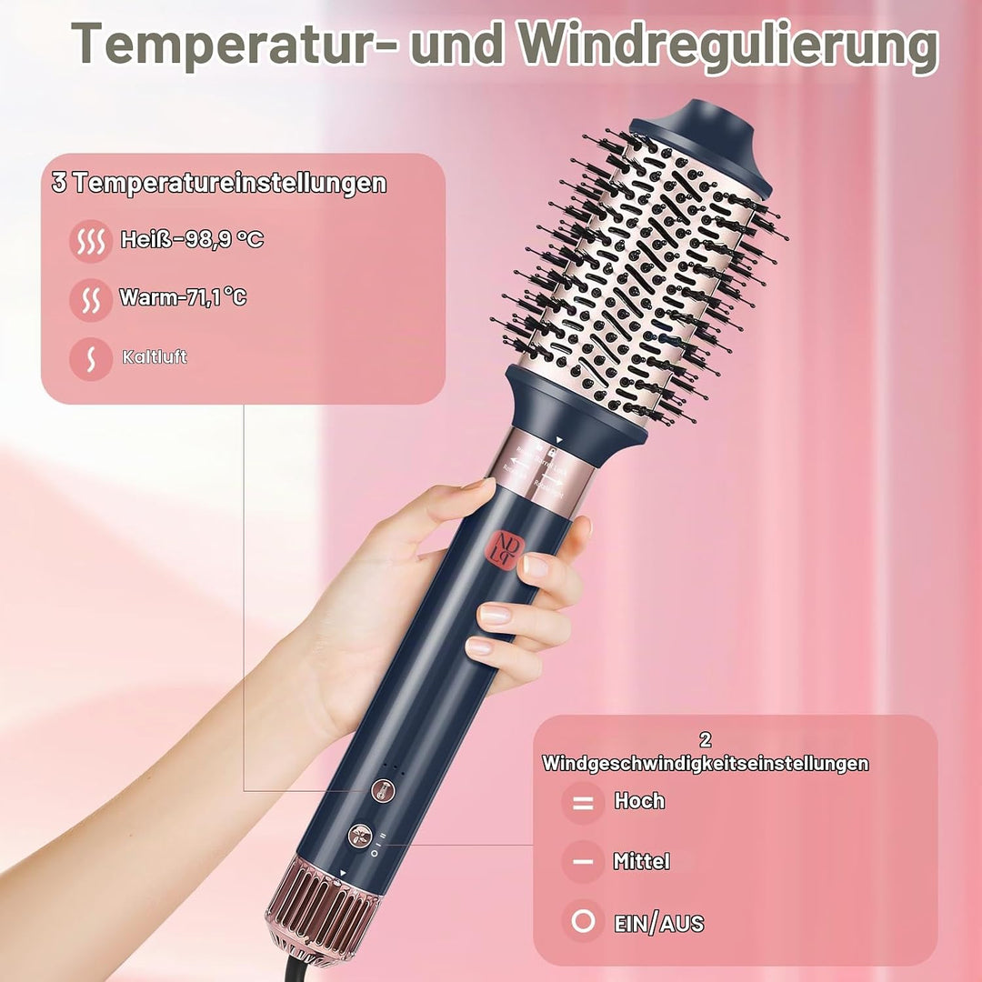 NDLT Hairstyler 6 in 1 Airstyler, 120.000 RPM Haarstyler mit Hochkonzentrierter Ionen-Technologie, W