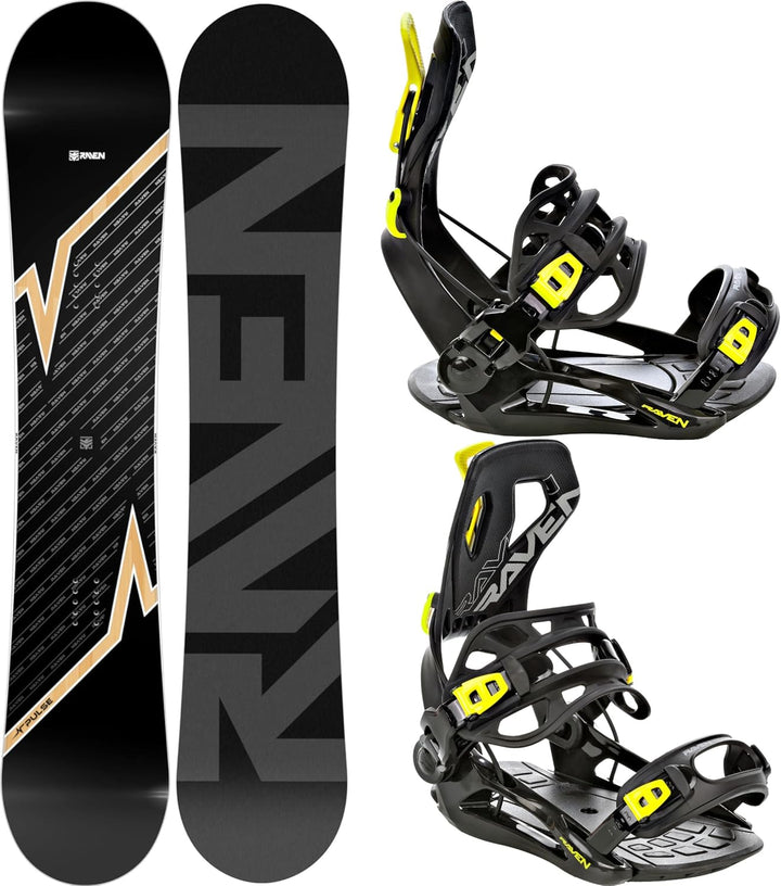 RAVEN Snowboard Set: Snowboard Pulse + Bindung Fastec FT360 159cm Wide + FT360 Lemon XL, 159cm Wide