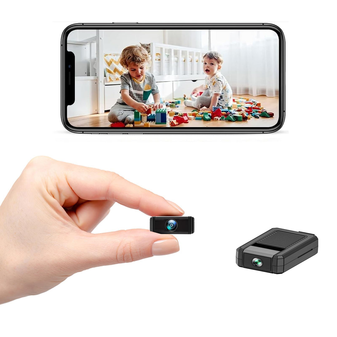 Mini WLAN Kamera, 4K HD Überwachungskamera 180° drehbarem Objektiv, Remote Viewing für Sicherheit mi
