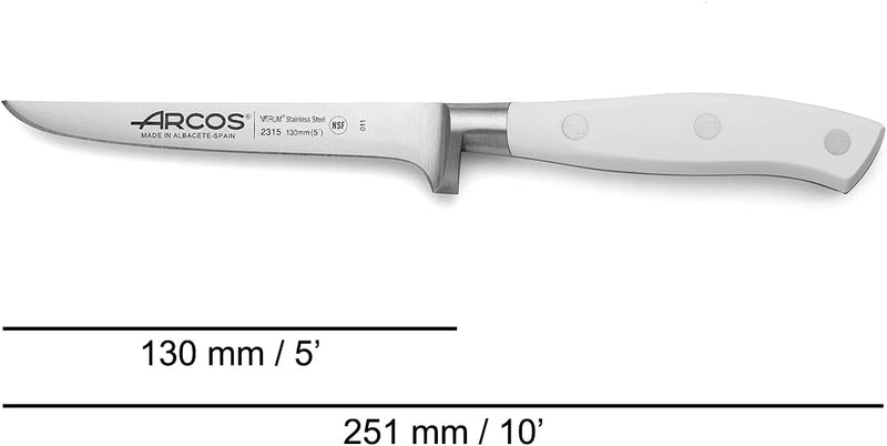 Arcos Serie Riviera Blanc - Ausbeinmesser - Klinge aus Nitrum geschmiedetem Edelstahl 130 mm - HandG