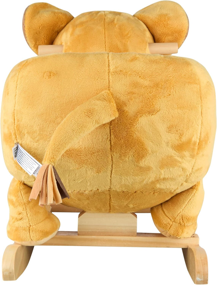 Sterntaler Schaukeltier Löwe Leo - Schaukelpferd aus Flausch & Holz - weiche Sitzfläche - Spielzeug
