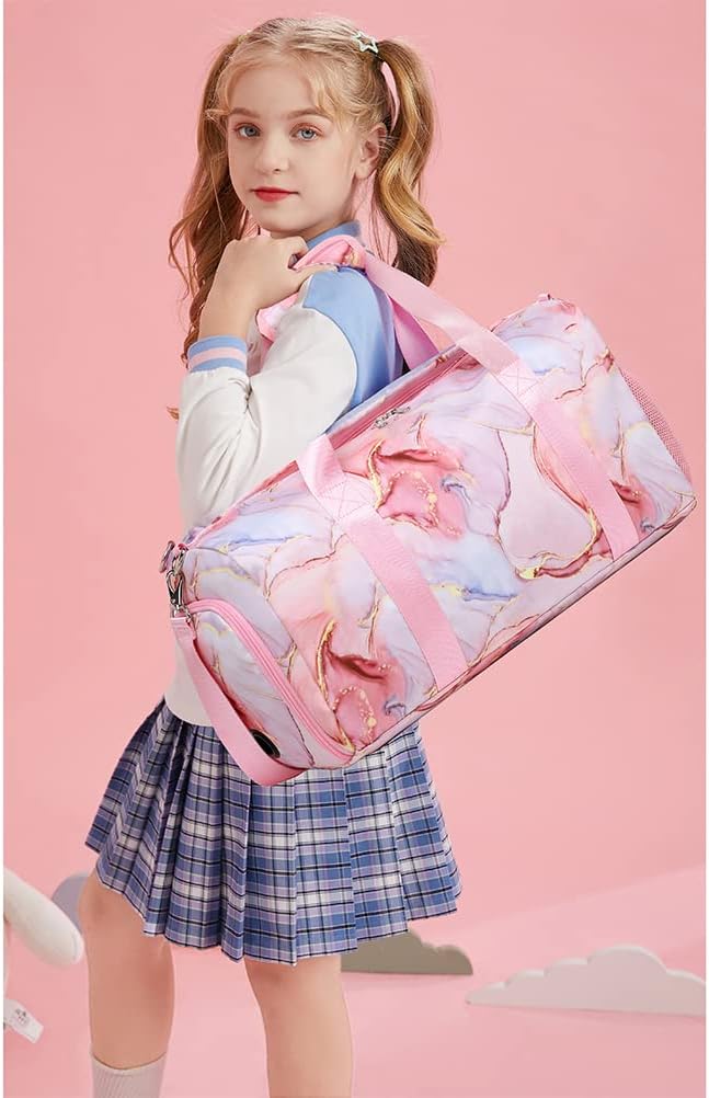 Mädchen Sporttasche Reisetasche Kinder Mädchen Tanztasche Reisetasche Trainingstasche Damen Sporttas