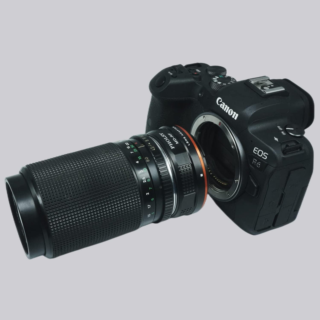 PHOLSY Objektivadapter Manueller Fokus Kompatibel mit Minolta Rokkor MD, MC, SR Mount Objektiv auf C