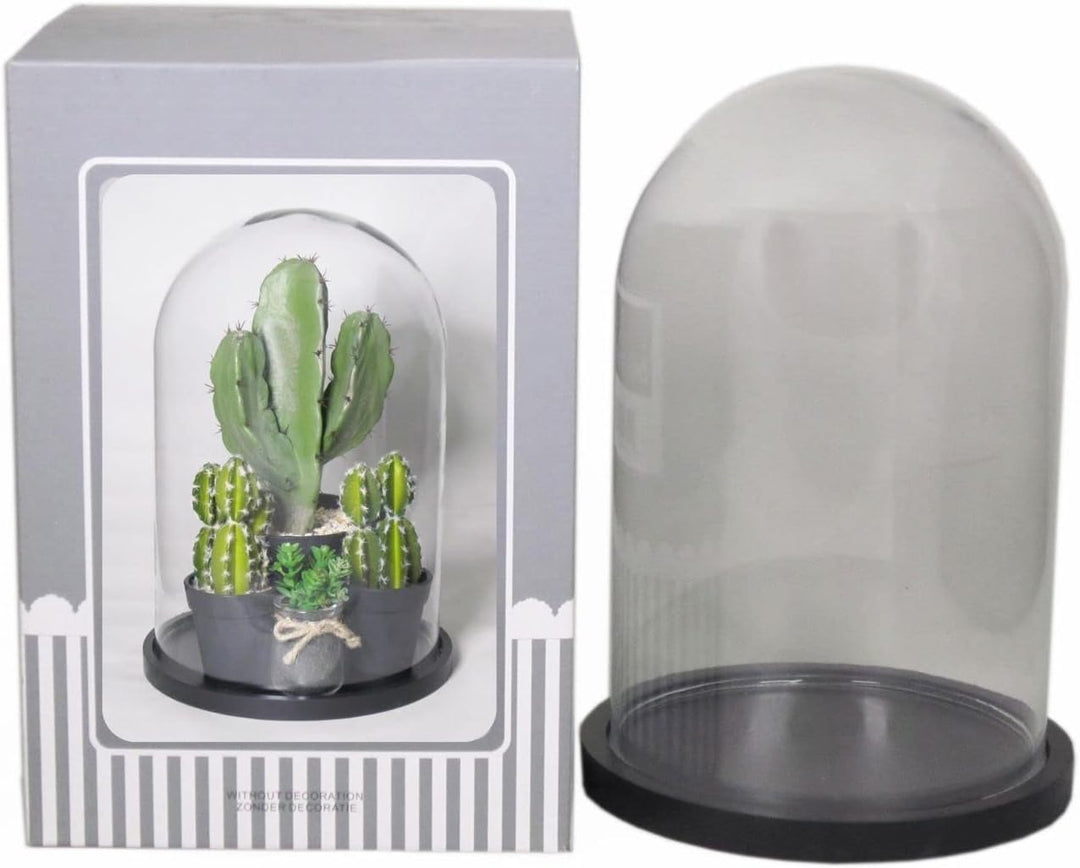 INNA-Glas Glassturz SABIKA, mit Platte, Zylinder - Rund, klar, 30cm, Ø 20cm - Ø 22cm - Glasglocke