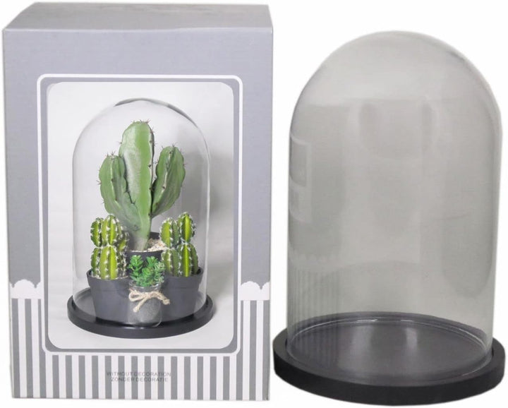 INNA-Glas Glassturz SABIKA, mit Platte, Zylinder - Rund, klar, 30cm, Ø 20cm - Ø 22cm - Glasglocke