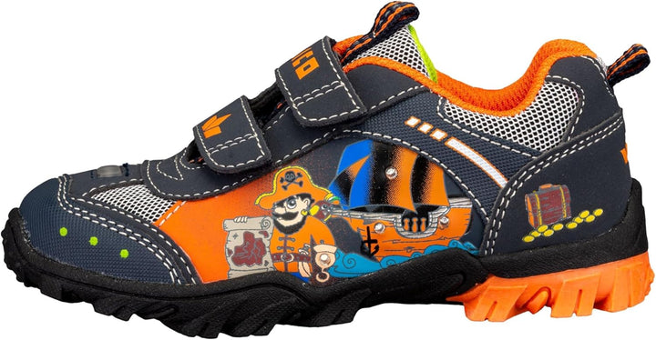 Lico Jungen Pirate V Blinky Sneaker 23 EU Marine Orange, 23 EU Marine Orange