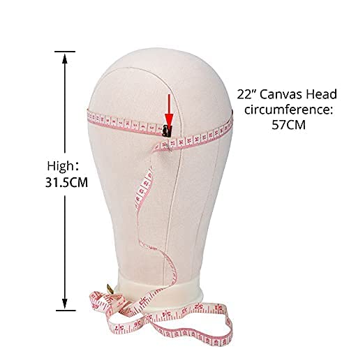 Perückenkopf 22"(56cm),Neverland Beauty Perücke kopf mit Perückenständer,Perücke machen Mannequin Ko