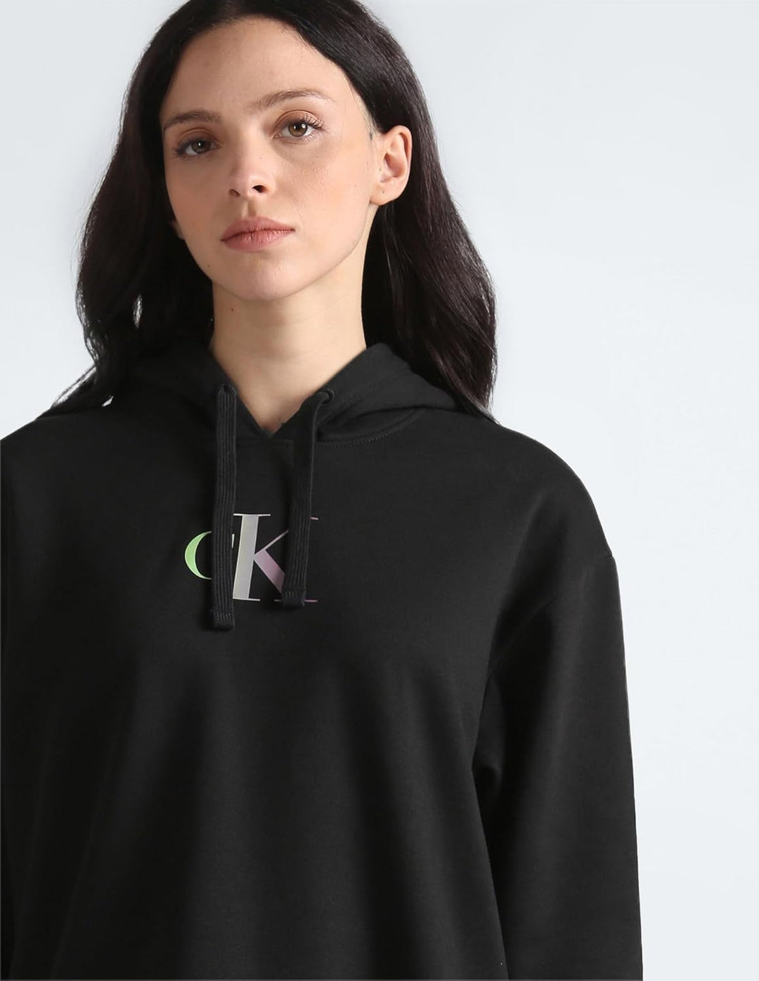 Calvin Klein Damen Hoodies XS Schwarz (Ck Black), XS Schwarz (Ck Black)